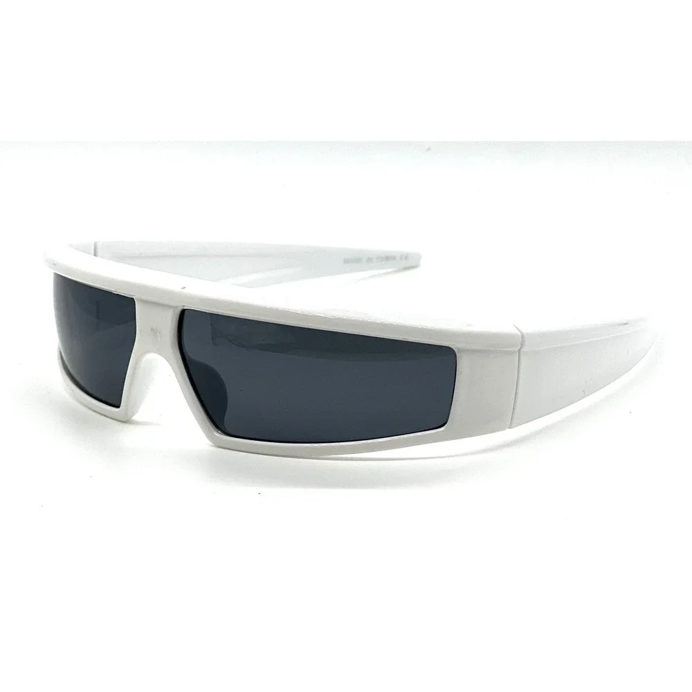 Sunglasses White Frame Black Lens High Fashion Modern Perfect Driving Shades New